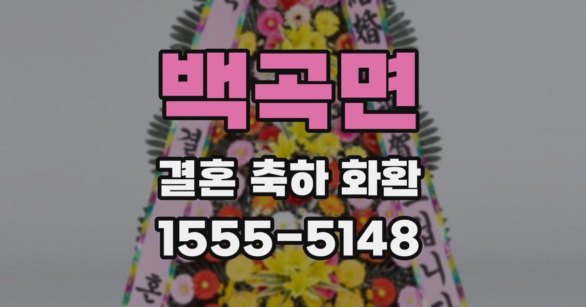 백곡면 결혼 축하 화환