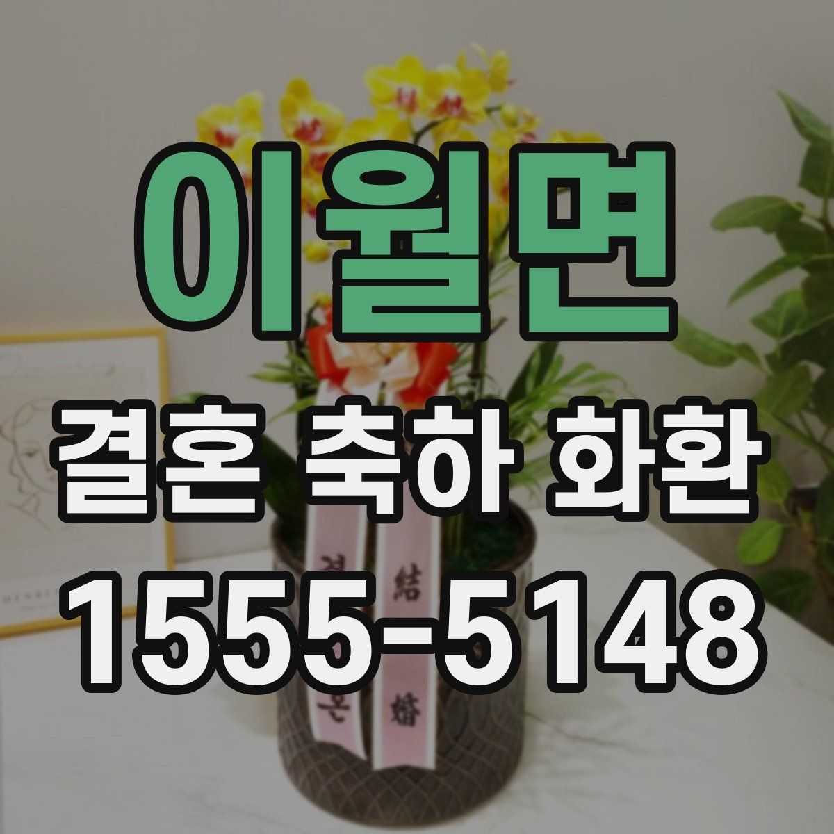 이월면 결혼 축하 화환