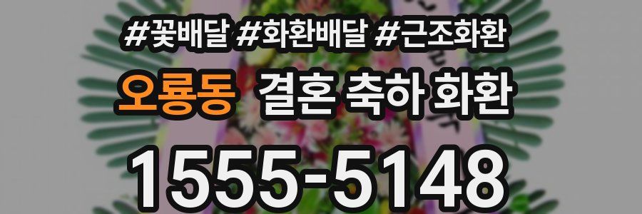 오룡동 결혼 축하 화환
