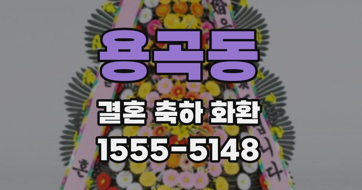 용곡동 결혼 축하 화환