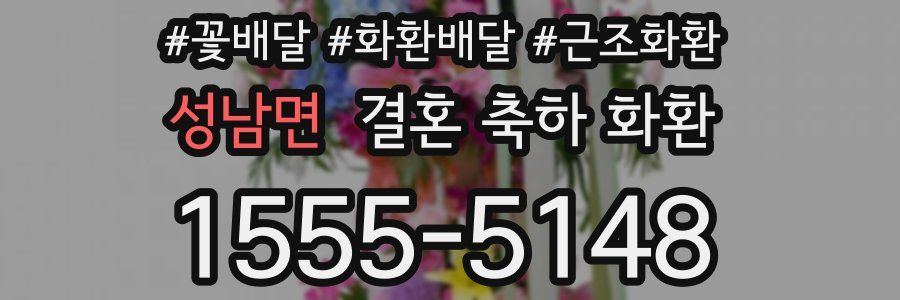 성남면 결혼 축하 화환