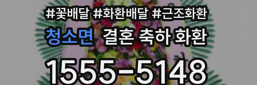 청소면 결혼 축하 화환