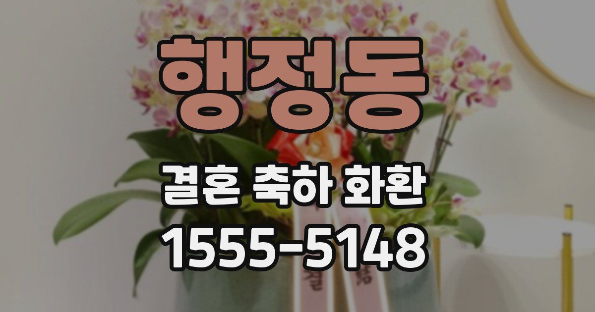 행정동 결혼 축하 화환