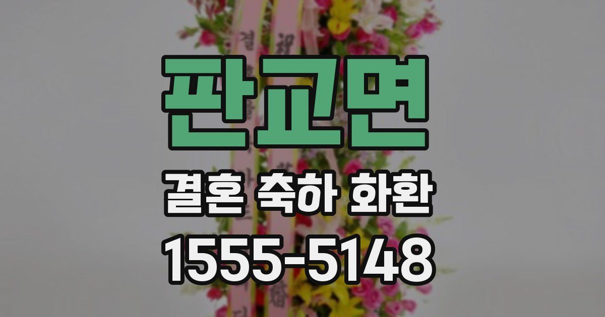 판교면 결혼 축하 화환