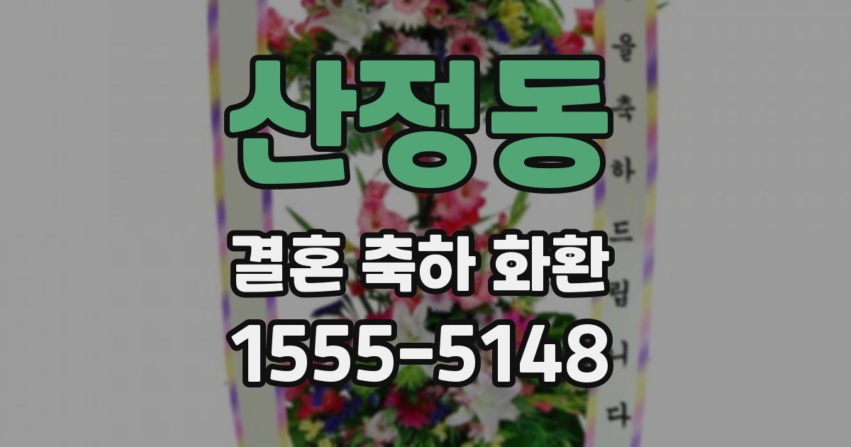 산정동 결혼 축하 화환