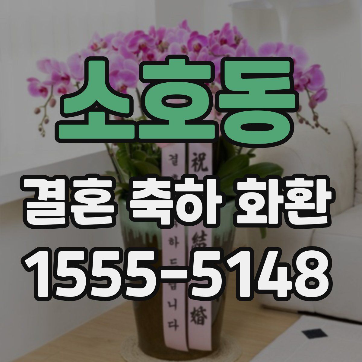 소호동 결혼 축하 화환