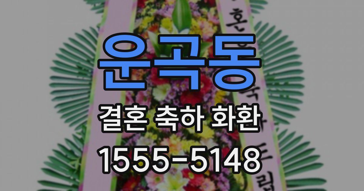 운곡동 결혼 축하 화환