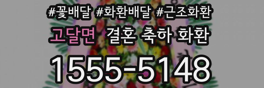 고달면 결혼 축하 화환