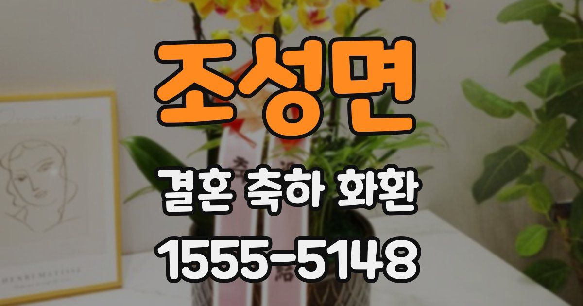조성면 결혼 축하 화환