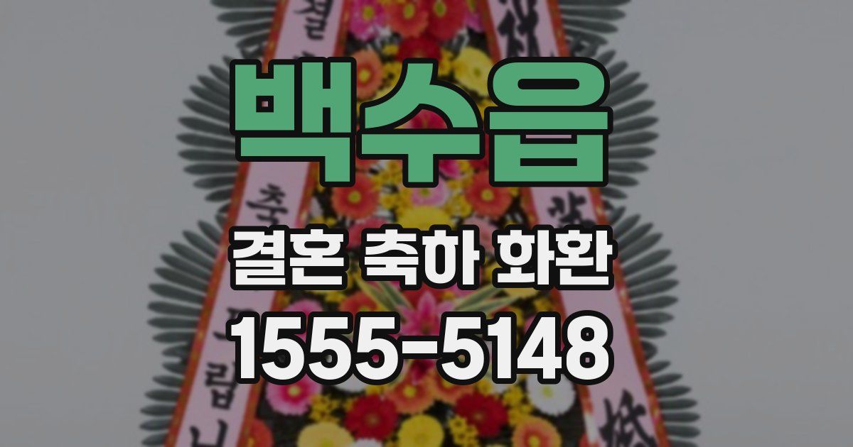 백수읍 결혼 축하 화환