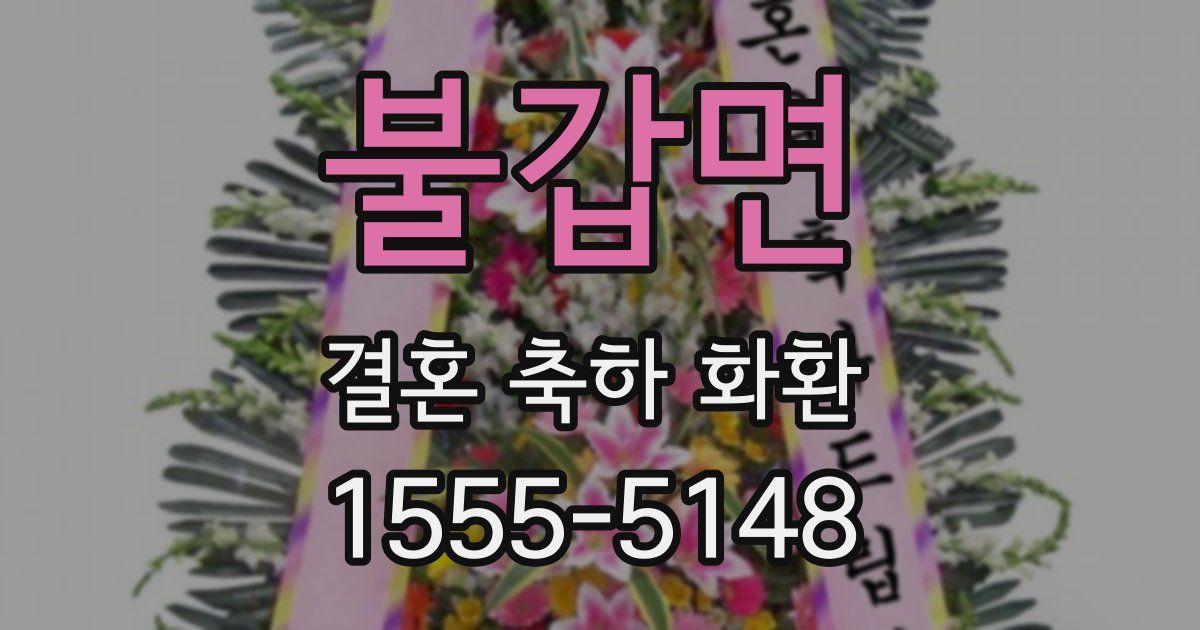 불갑면 결혼 축하 화환