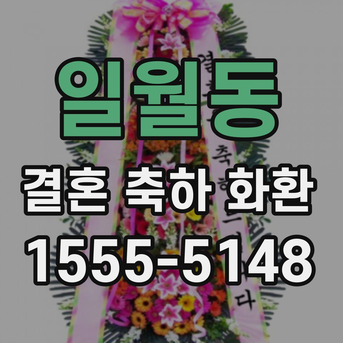 일월동 결혼 축하 화환