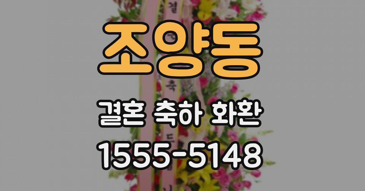 조양동 결혼 축하 화환