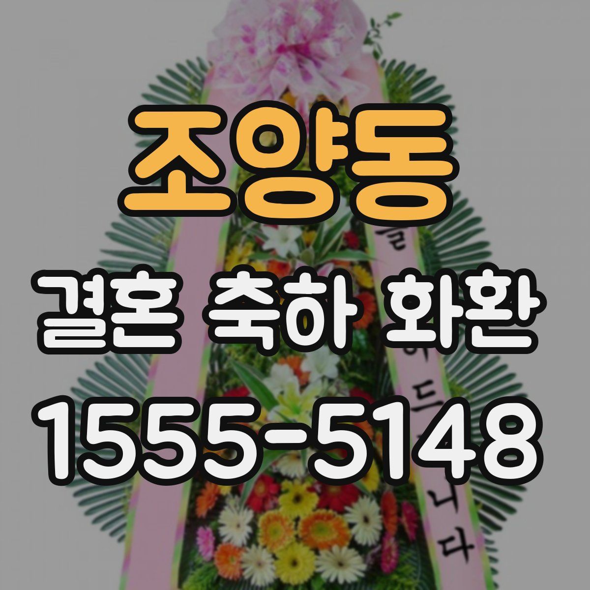 조양동 결혼 축하 화환