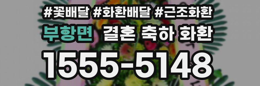 부항면 결혼 축하 화환