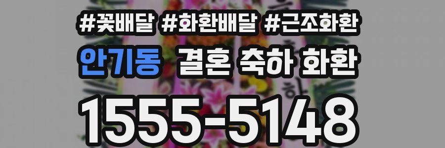 안기동 결혼 축하 화환