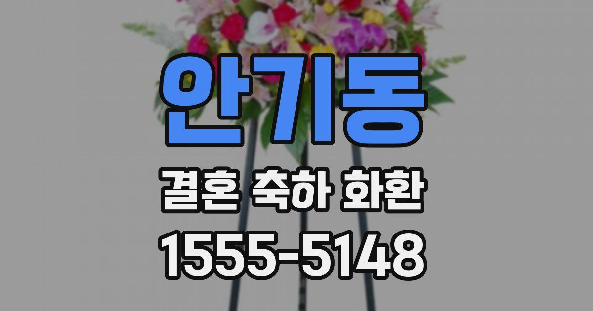 안기동 결혼 축하 화환