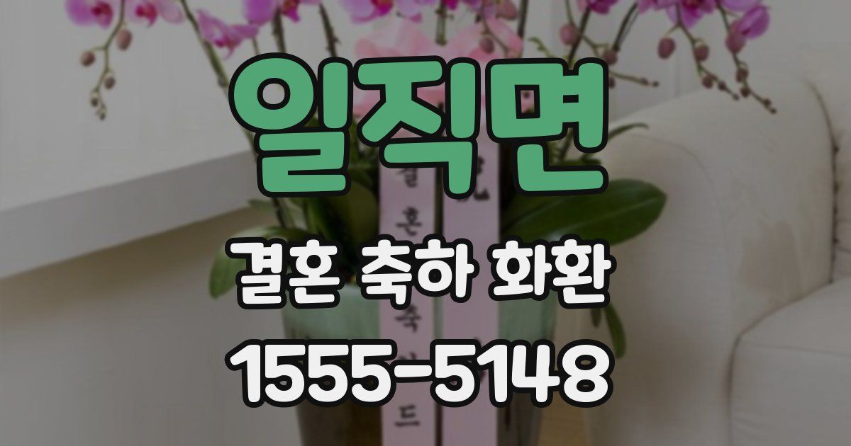 일직면 결혼 축하 화환