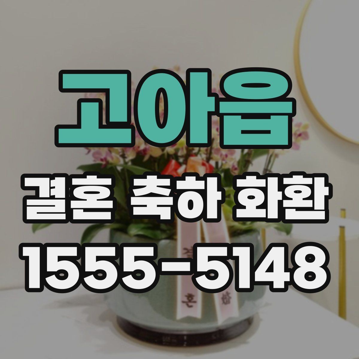 고아읍 결혼 축하 화환 문구와 리본 구성의 조화