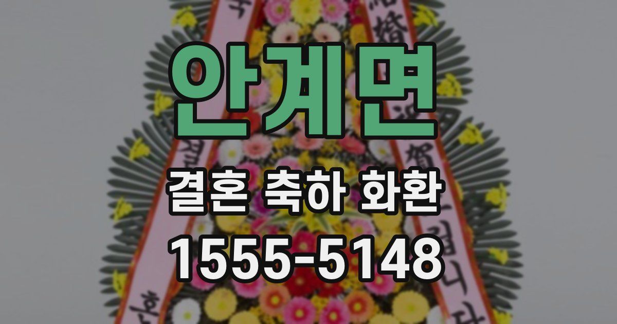 안계면 결혼 축하 화환