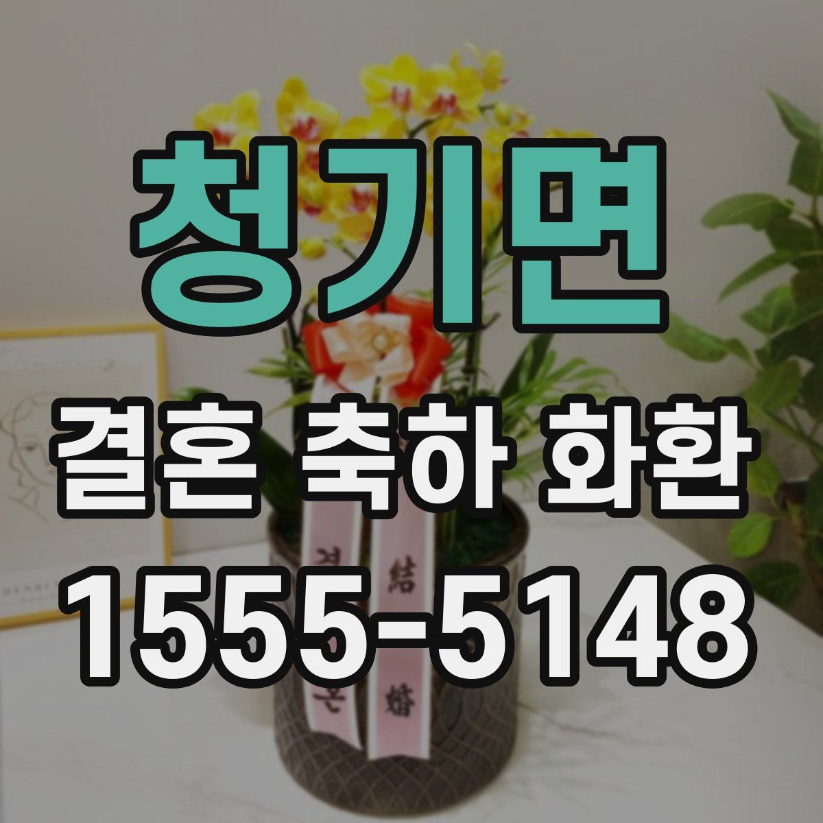 청기면 결혼 축하 화환