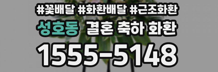 성호동 결혼 축하 화환