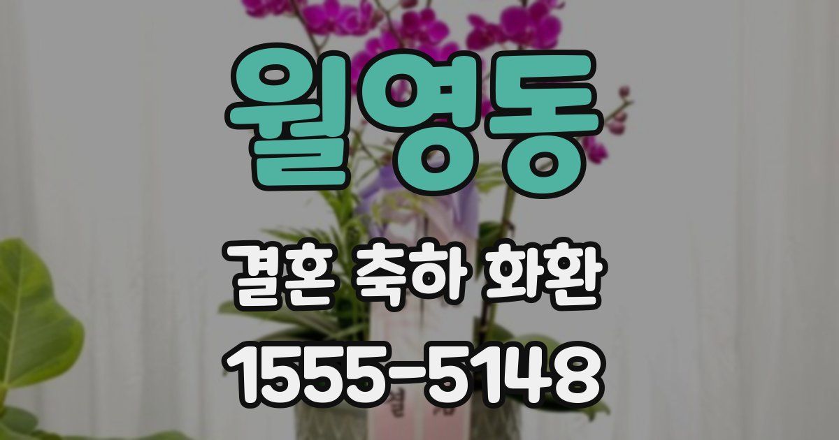 월영동 결혼 축하 화환