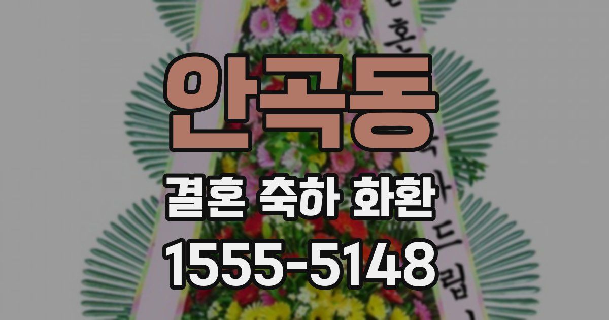 안곡동 결혼 축하 화환