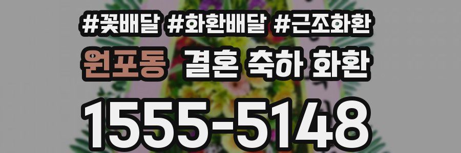 원포동 결혼 축하 화환