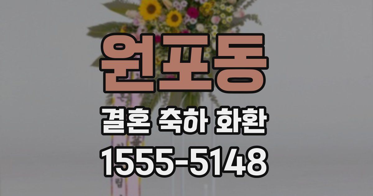 원포동 결혼 축하 화환