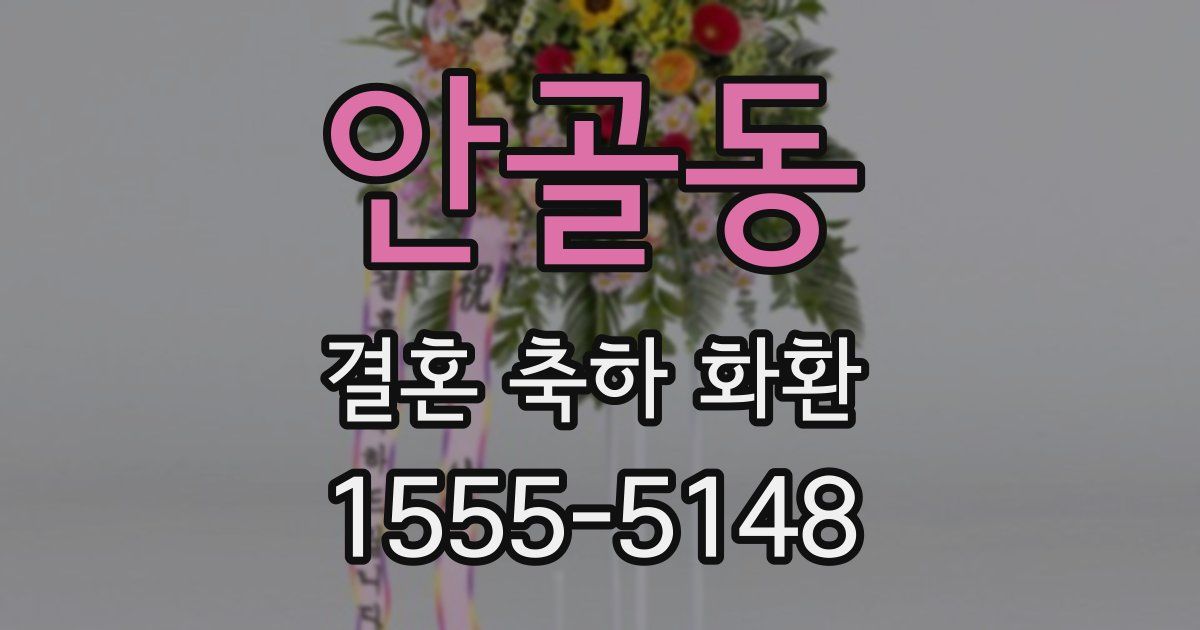 안골동 결혼 축하 화환