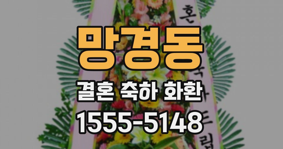 망경동 결혼 축하 화환