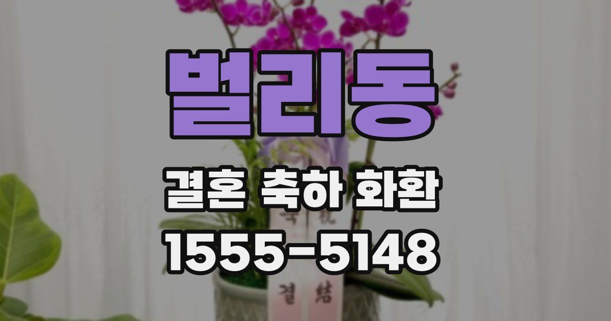 벌리동 결혼 축하 화환
