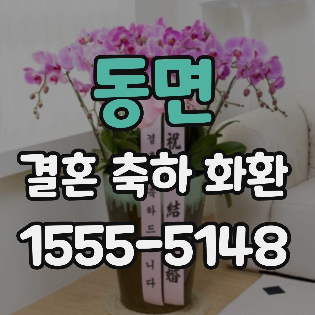 동면 결혼 축하 화환