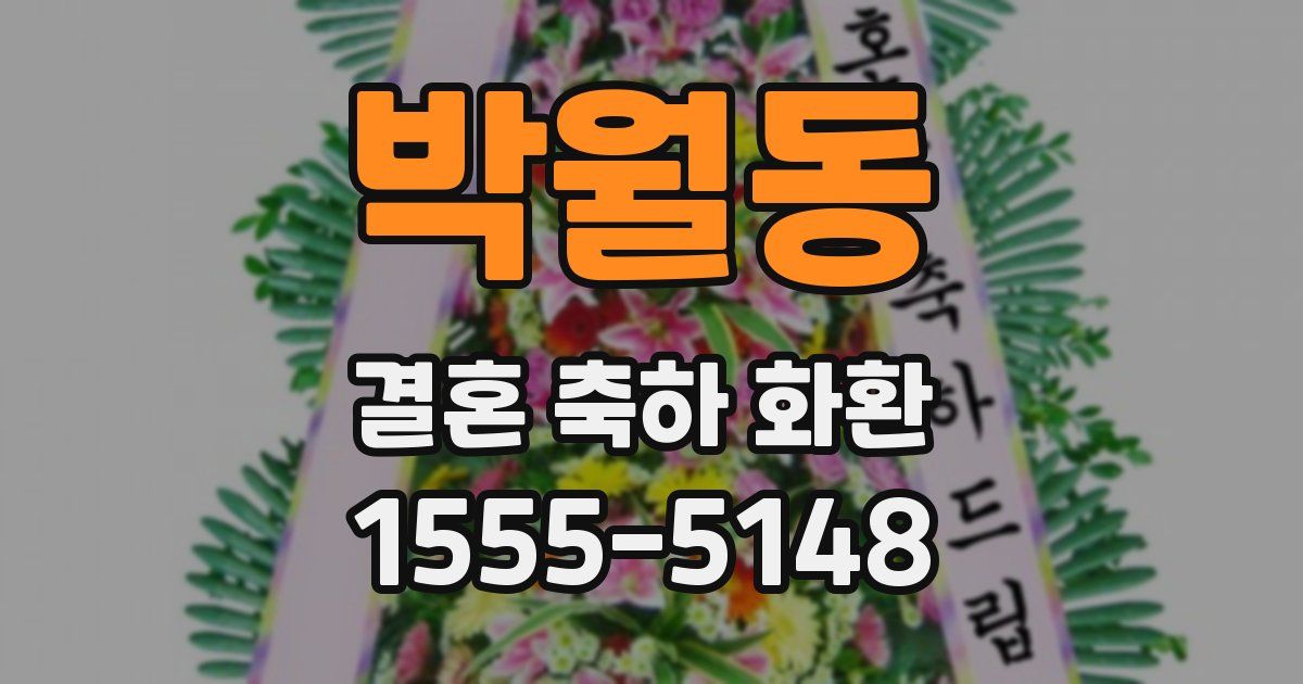 박월동 결혼 축하 화환