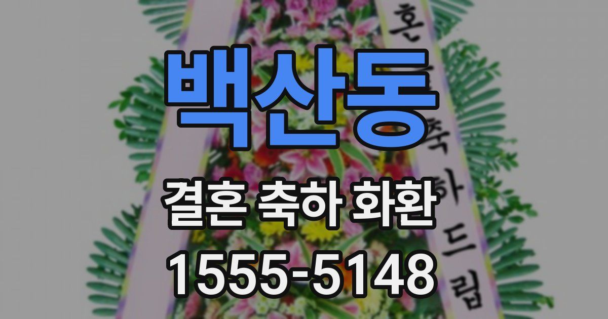 백산동 결혼 축하 화환