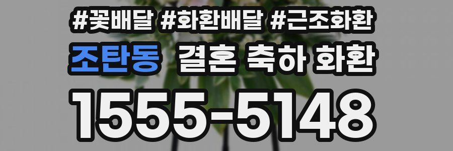 조탄동 결혼 축하 화환