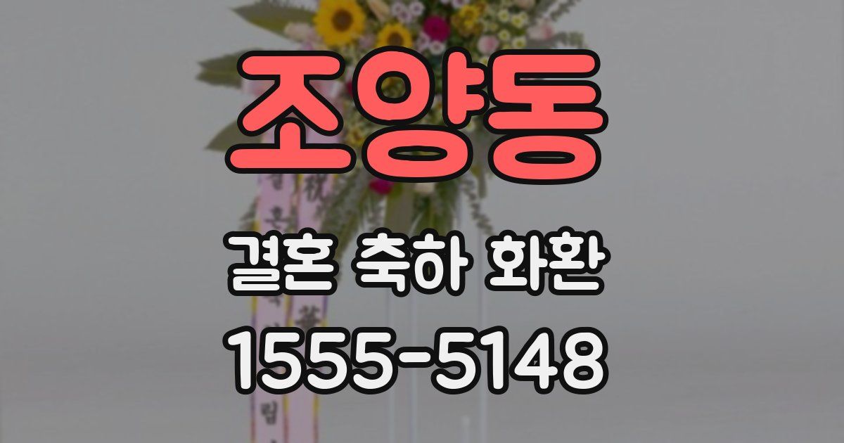 조양동 결혼 축하 화환