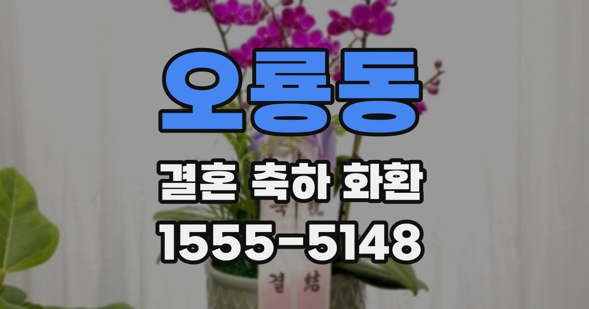 오룡동 결혼 축하 화환