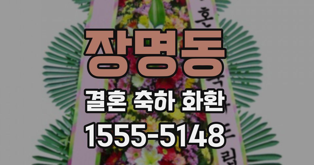 장명동 결혼 축하 화환