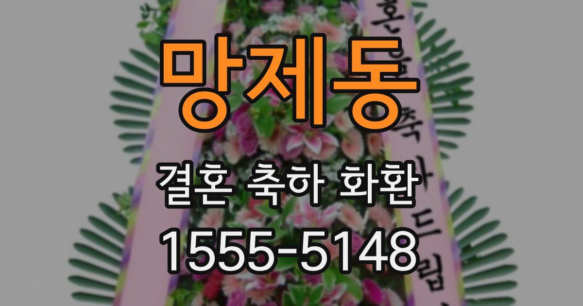 망제동 결혼 축하 화환