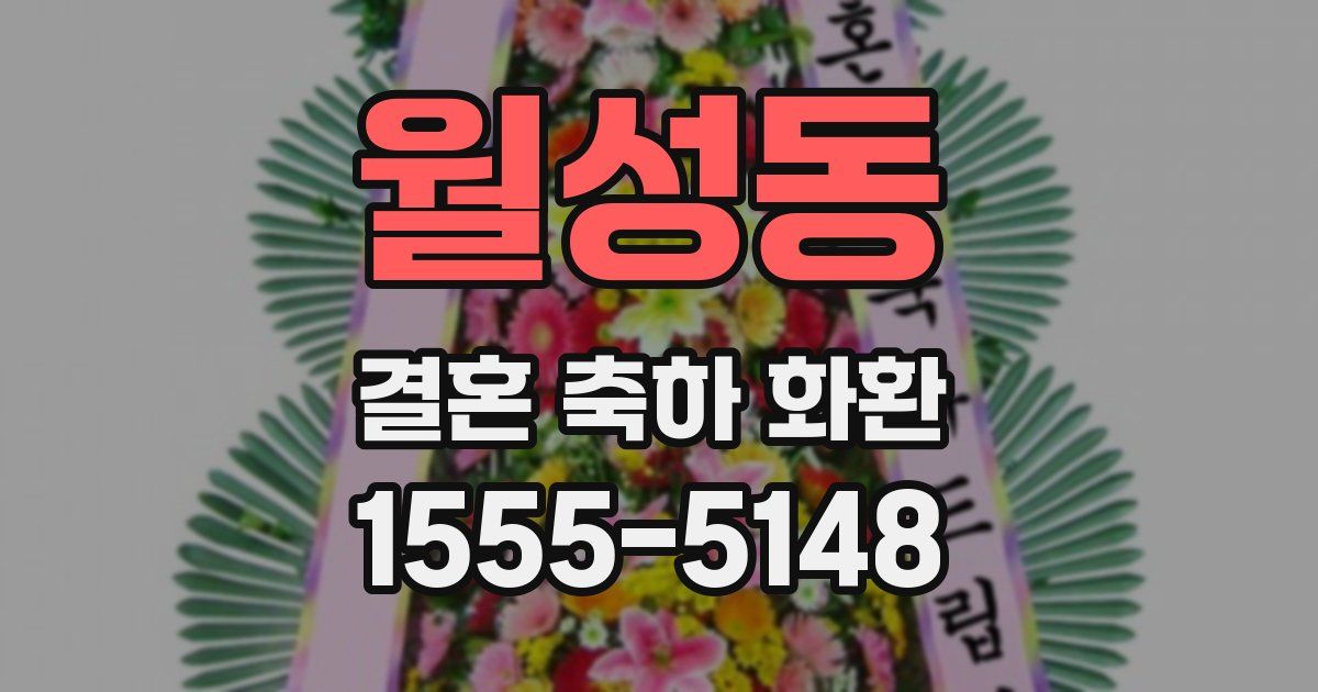 월성동 결혼 축하 화환