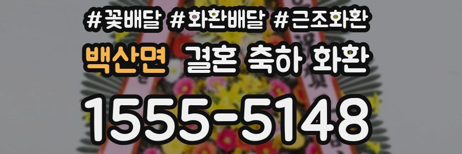 백산면 결혼 축하 화환