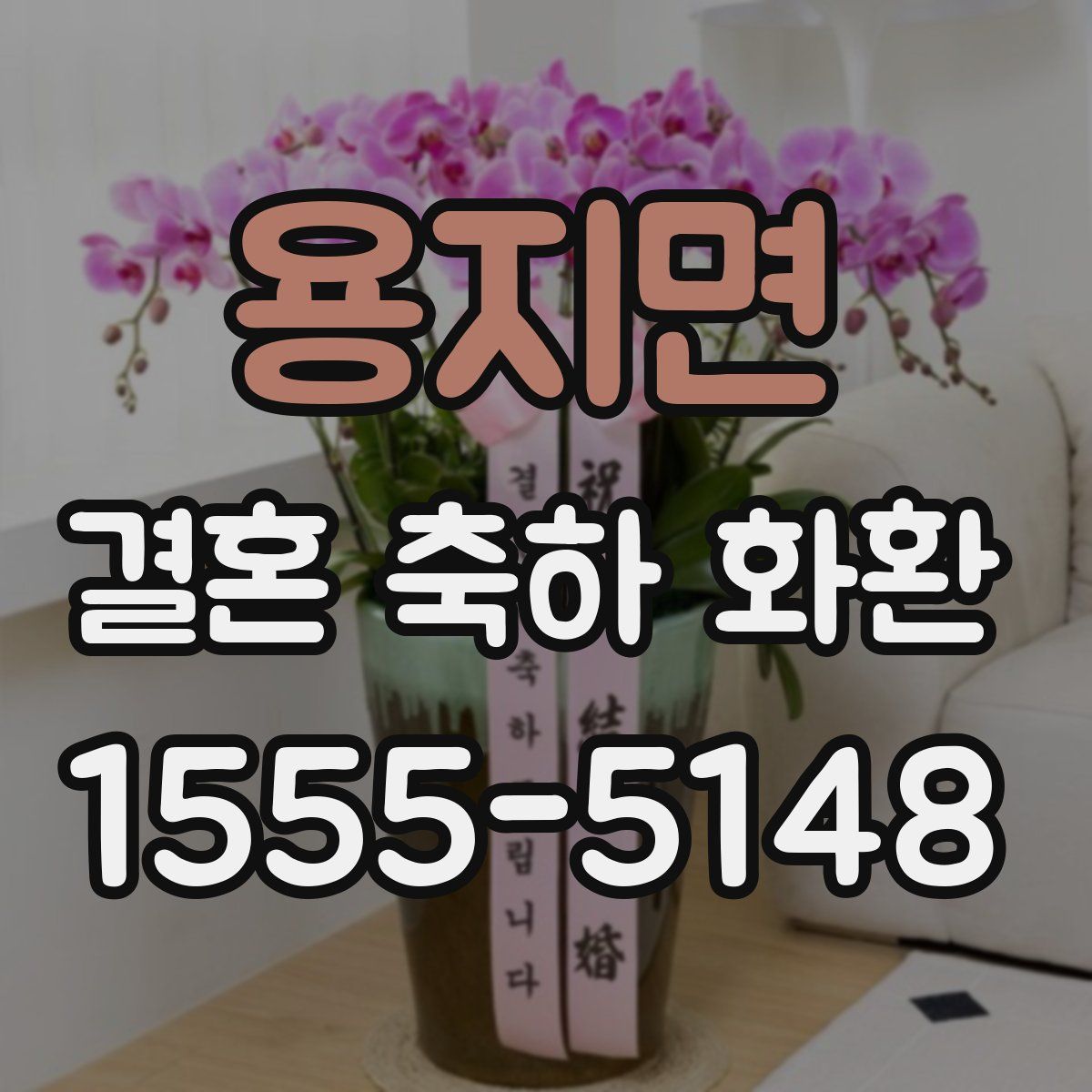 용지면 결혼 축하 화환