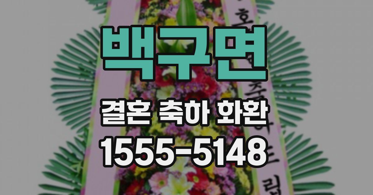 백구면 결혼 축하 화환