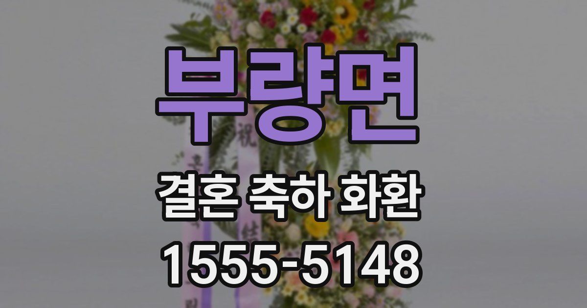 부량면 결혼 축하 화환