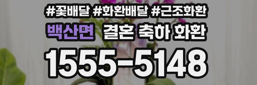 백산면 결혼 축하 화환