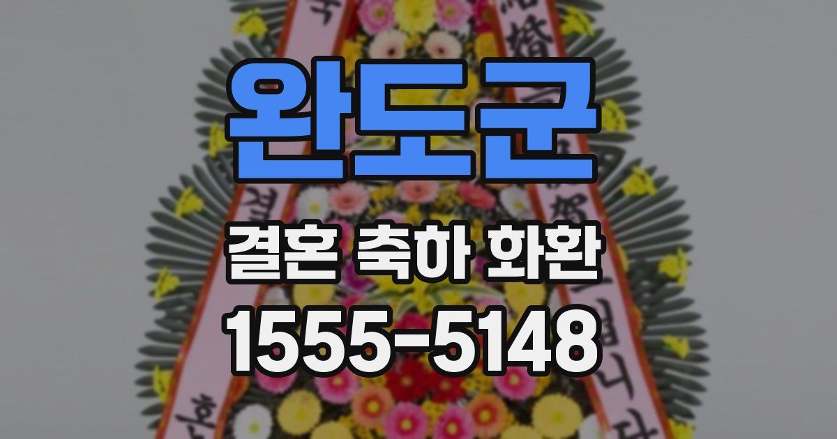 완도군 결혼 축하 화환