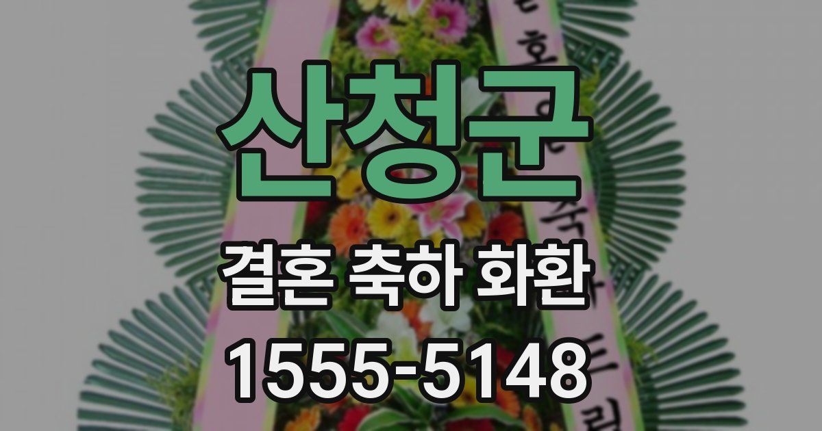 산청군 결혼 축하 화환