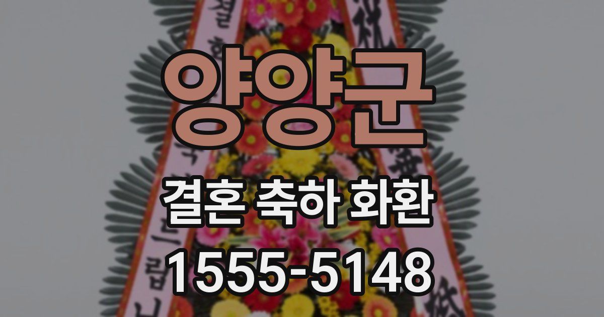 양양군 결혼 축하 화환